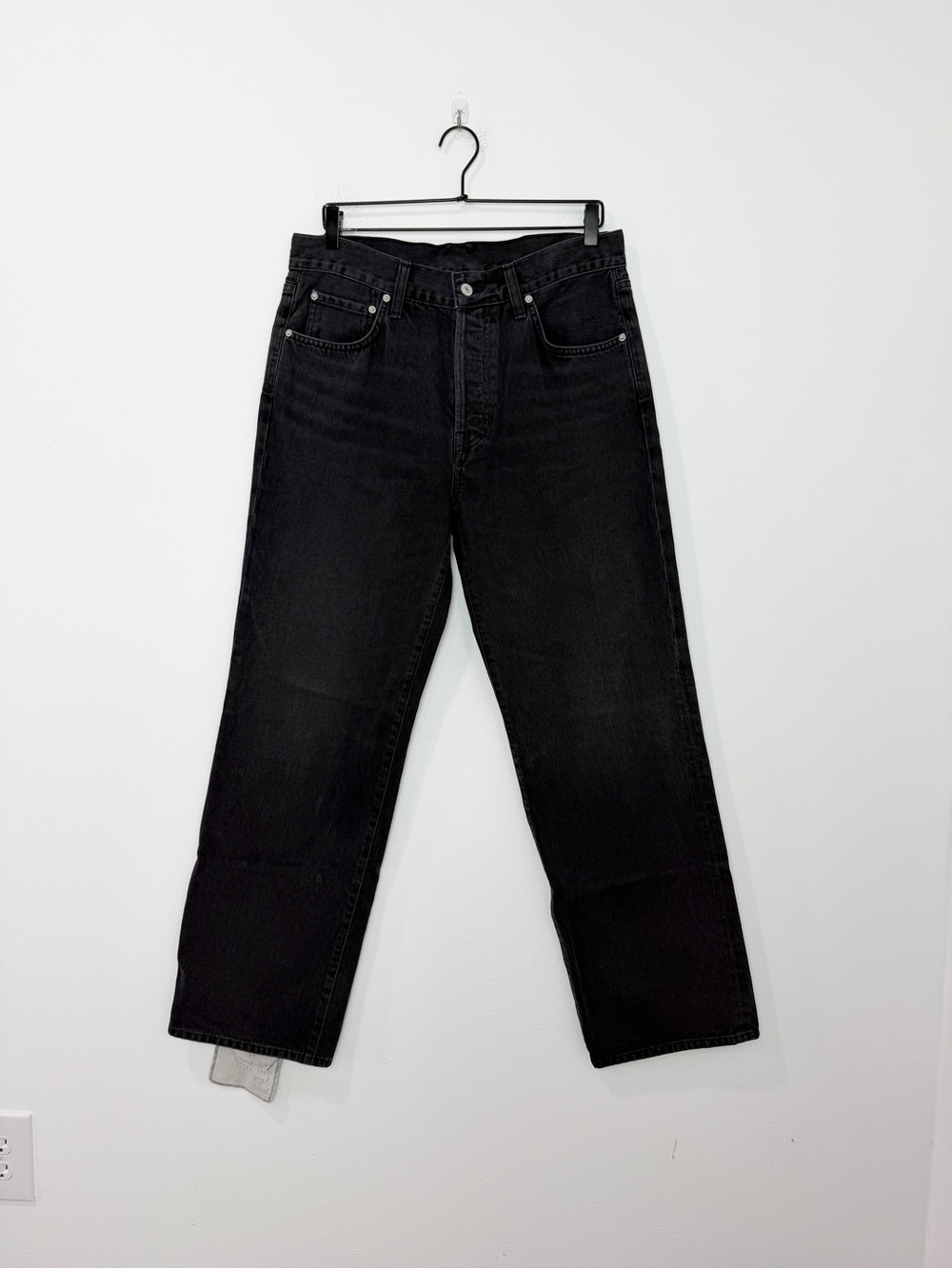 Citizens of Humanity Sample Jeans Size 32 Black Wash Straight Leg Premium Denim